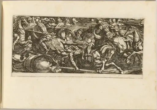 Cavalry Attack with Soldiers Fleeing, by Antonio Tempesta