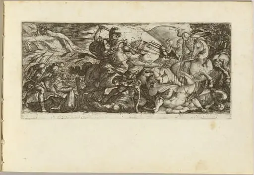 Cavalry Attack with Soldiers Fleeing, by Antonio Tempesta