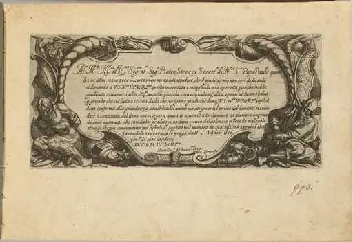 Frontispiece: Dedication to Pietro Strozzi, by Antonio Tempesta