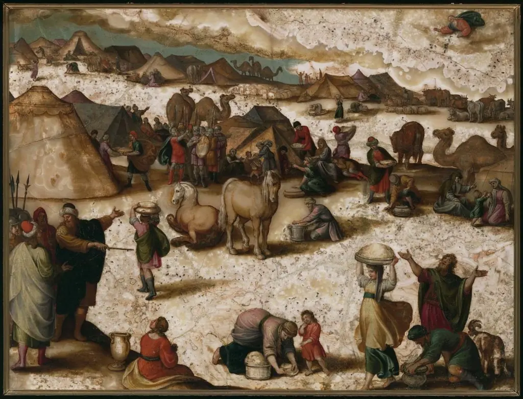 Gathering of the Manna, by Antonio Tempesta