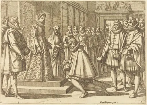 Philip of Spain Before Margaret of Austria, by Antonio Tempesta