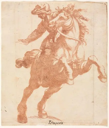 Rearing Horse and Rider, by Antonio Tempesta