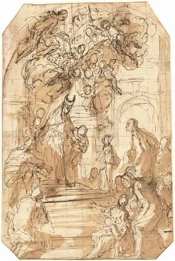 Presentation of the Virgin in the Temple [recto], by Antonio Zanchi
