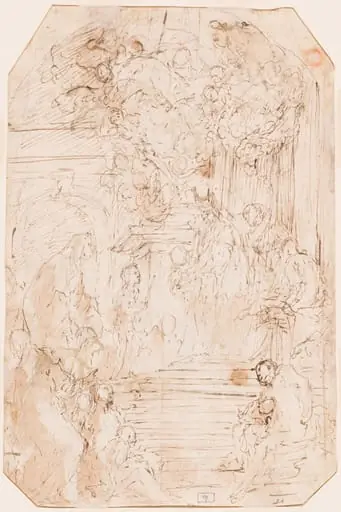 Presentation of the Virgin in the Temple [verso], by Antonio Zanchi