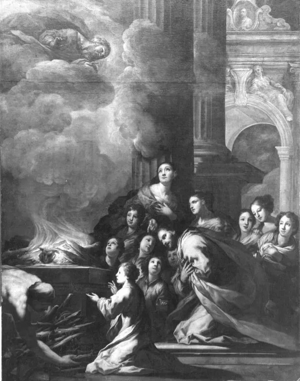 Thanks offering, by Antonio Zanchi, unspecified, 1688