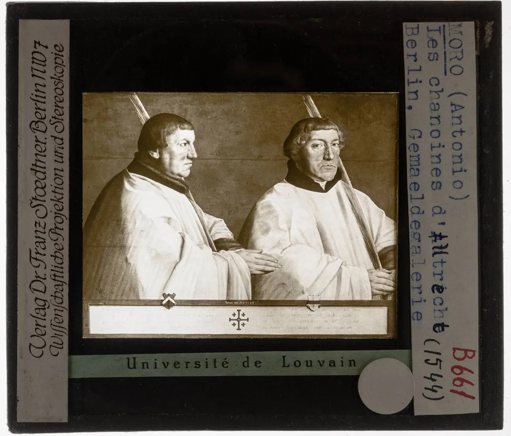 Anthonis Mor van Dashorst. The canons of Utrecht Cornelis van Hoorn and Antoon Taets van Ameronghen, by Antonis Mor, unspecified, 1544