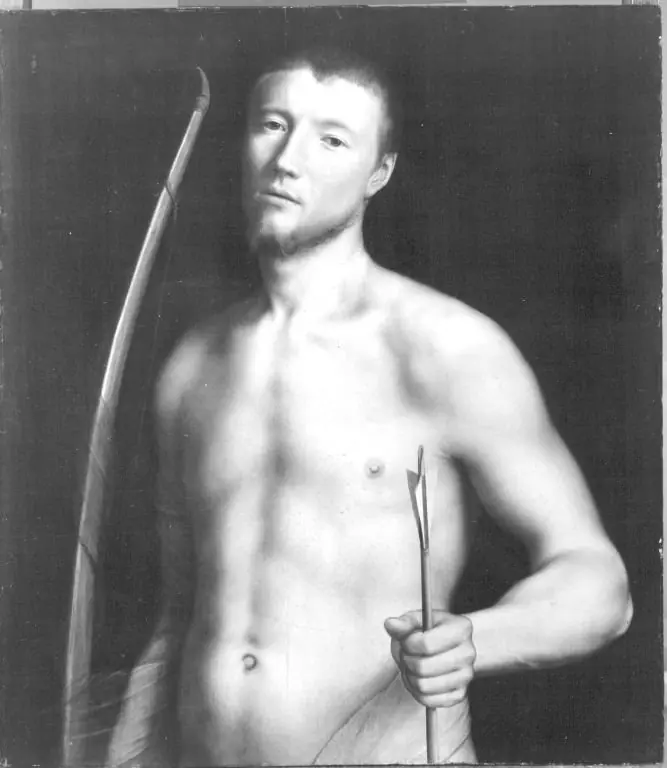 Portrait of a young man as St. Sebastian, by Antonis Mor