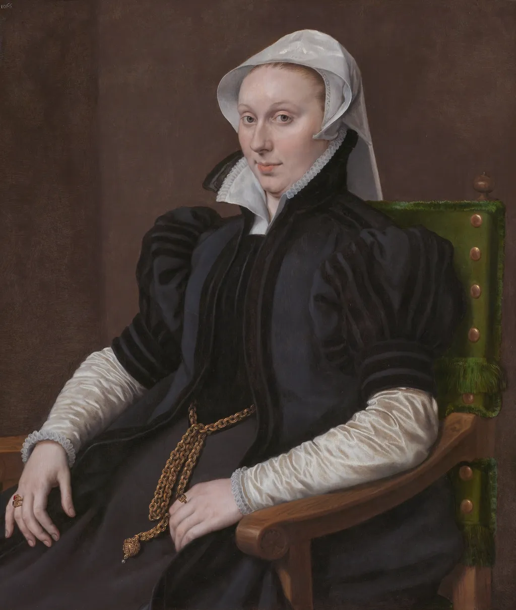 Portrait of Anne Fernely, pendant to Sir Thomas Gresham, by Antonis Mor, oil, 1563