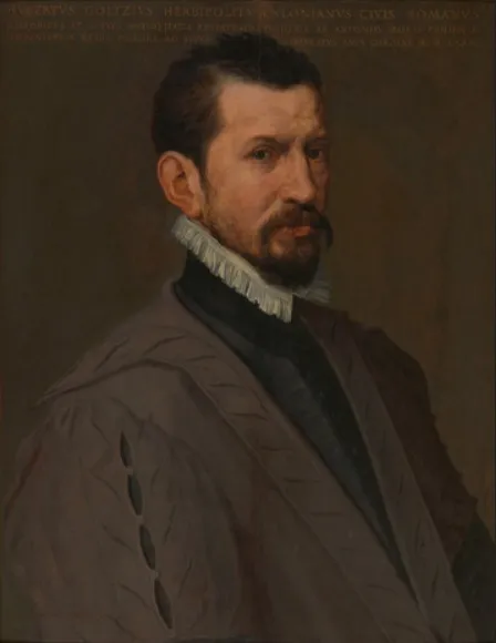 Portrait of Hubert Goltzius, by Antonis Mor, oil, 1574