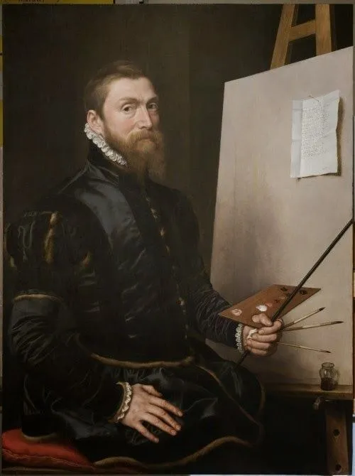 Self-portrait, by Antonis Mor, oil, 1558