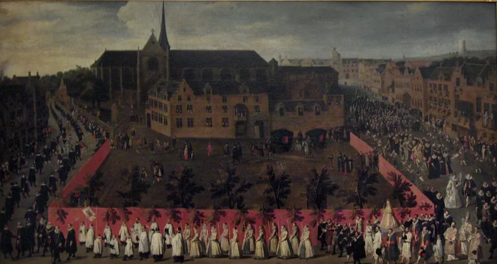 Archdukes Albert and Isabella in the virgins' procession on the Sablon in Brussels, by Antoon Sallaert