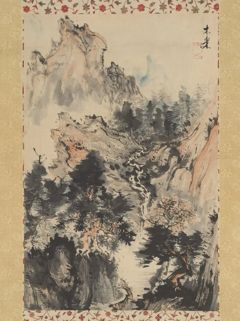 Brewing Tea in the Shade of Trees, by Aoki Mokubei