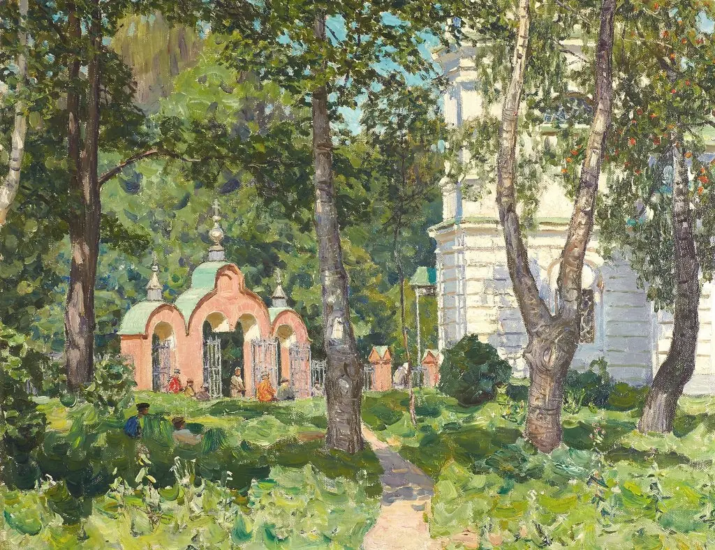 Demyanovo. At the churchyard, by Apollinary Vasnetsov