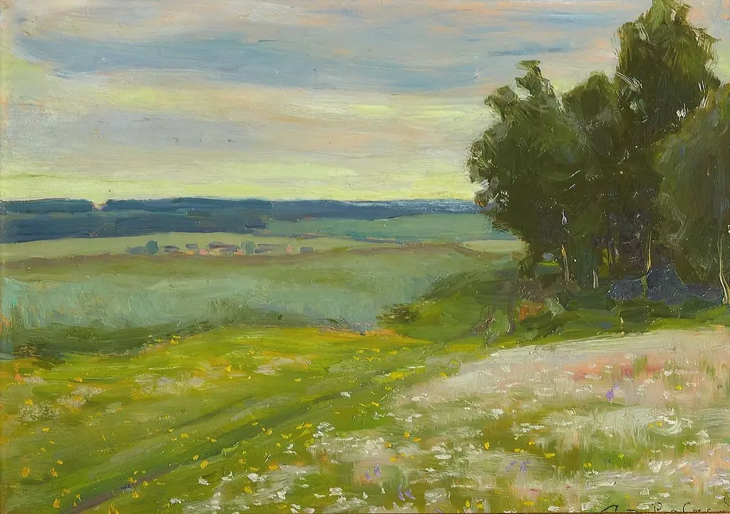Evening field, by Apollinary Vasnetsov