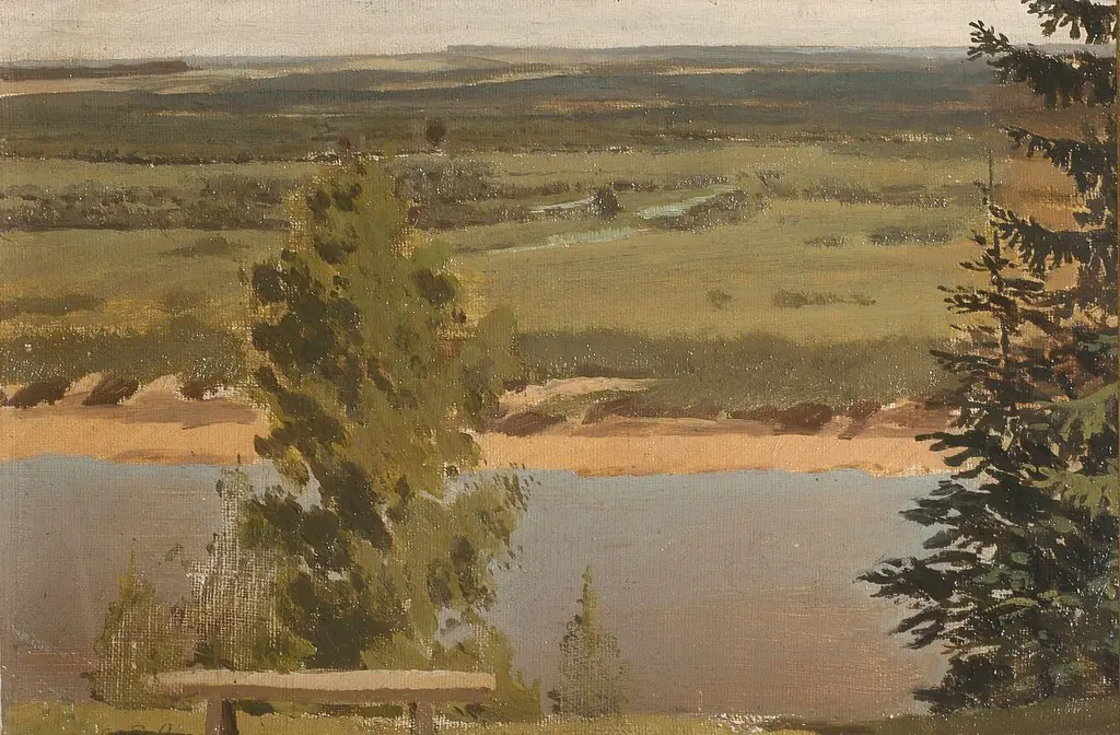 Horizons over the river. Krasnoye village, by Apollinary Vasnetsov