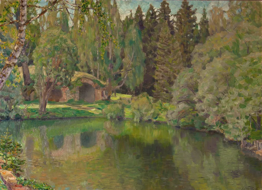 pond catacombs, by Apollinary Vasnetsov, oil
