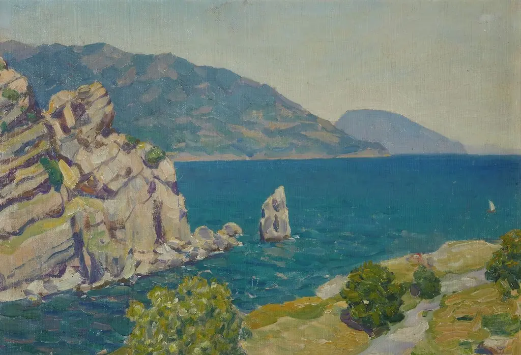 View swallow nest, by Apollinary Vasnetsov