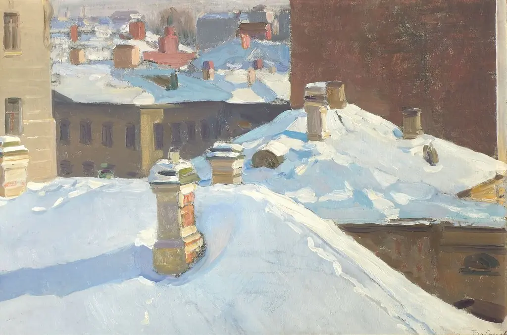 Winter city, by Apollinary Vasnetsov