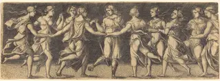 Apollo Dancing with the Nine Muses