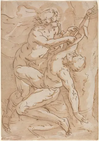 Apollo Flaying Marsyas (recto)