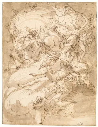 Apollo in his chariot, design for a ceiling painting