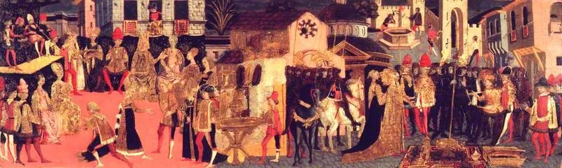 The Continence of Scipio, by Apollonio di Giovanni, tempera, 1464