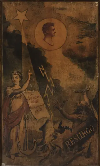 Apotheosis of Napoleon as the liberator of Poland – a banner used at the gala performance in the National Theatre in Warsaw in the presence of Napoleon