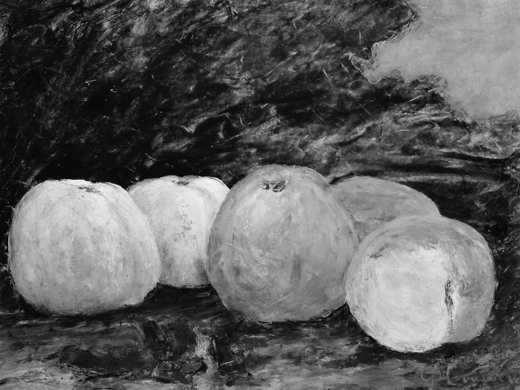 Apples, oil, 1900