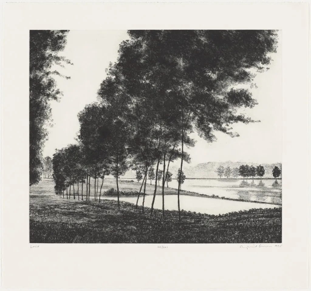 Untitled, by April Gornik, ink, 1995