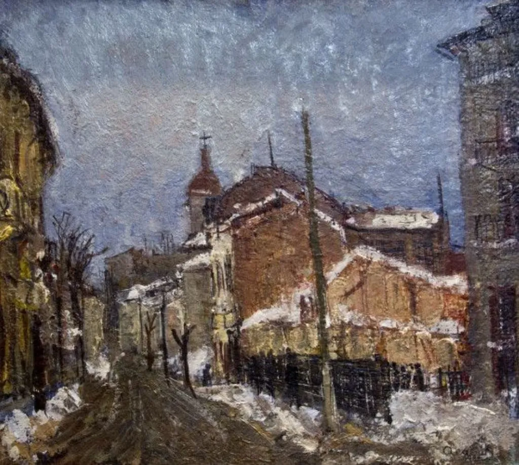 Peisaj de iarnă, by Aramik Taribian, unspecified