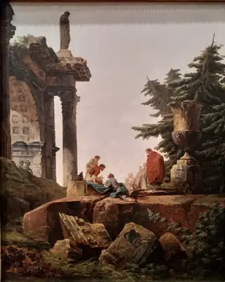 Arch of Triumph in Ruins, by Hubert Robert