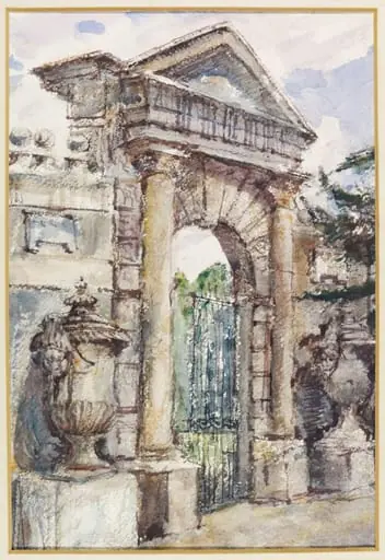 The Inigo Jones Gate, Chiswick House, by Archibald Standish Hartrick