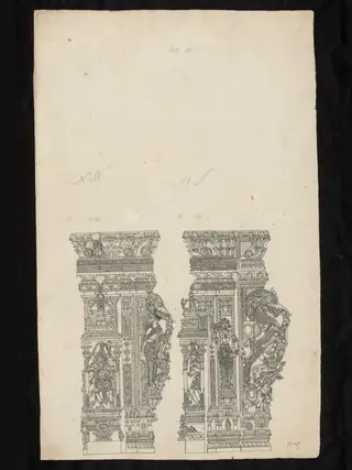 Architectural drawing of Tirumala Nayak at Madura,