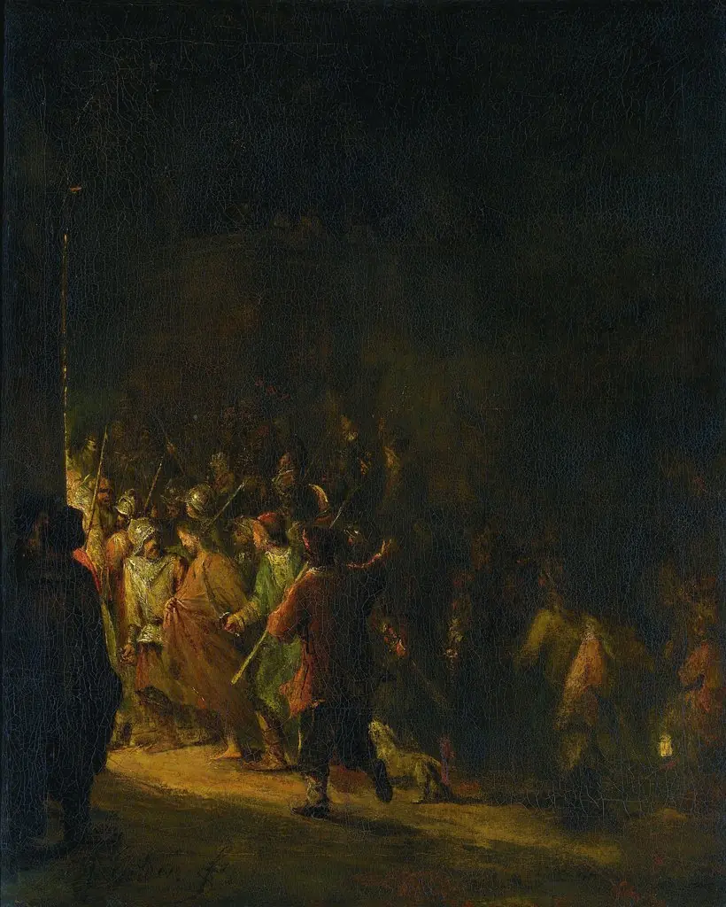 The arrest of Christ, by Arent de Gelder