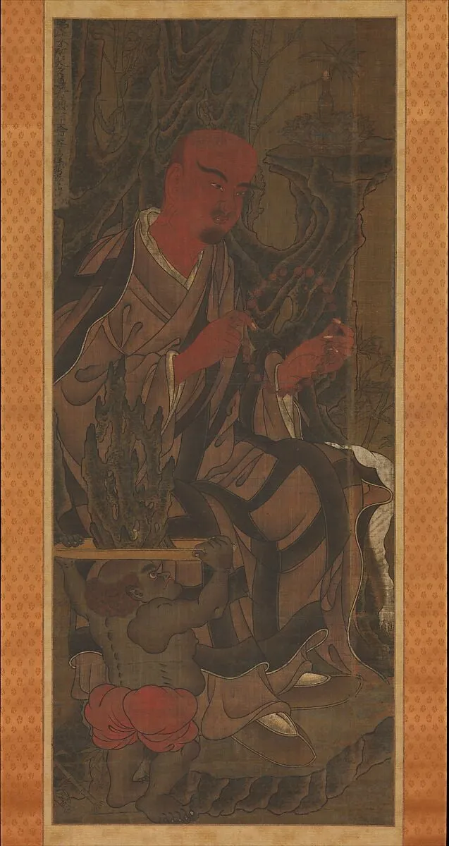 羅漢図 (十六羅漢図の内)|Arhats, ink, 1379