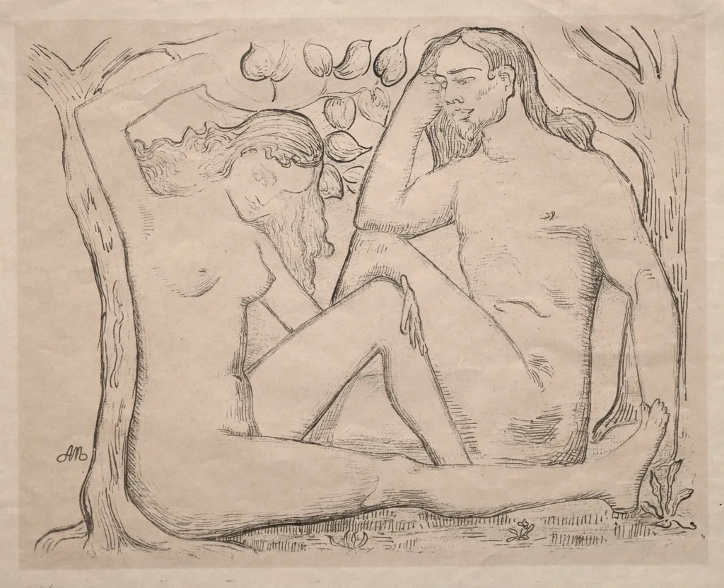Nude Man and Woman, by Aristide Maillol, 1912