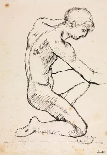 Study of a Male Nude, by Aristide Maillol