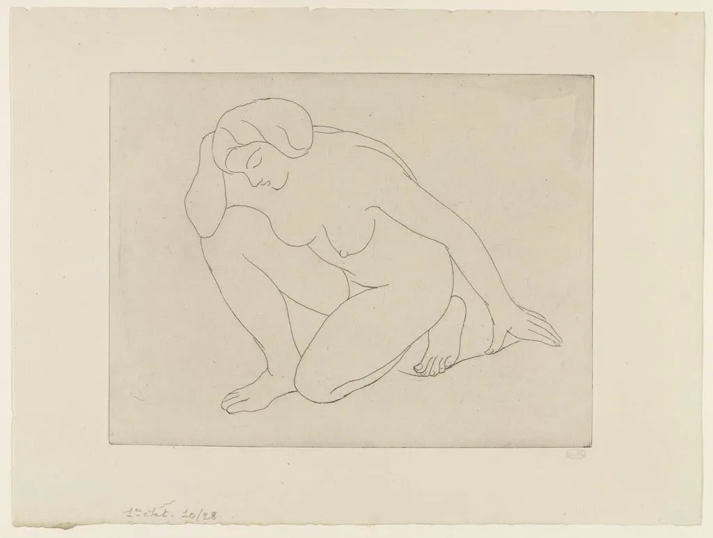 Untitled, by Aristide Maillol, ink, 1927