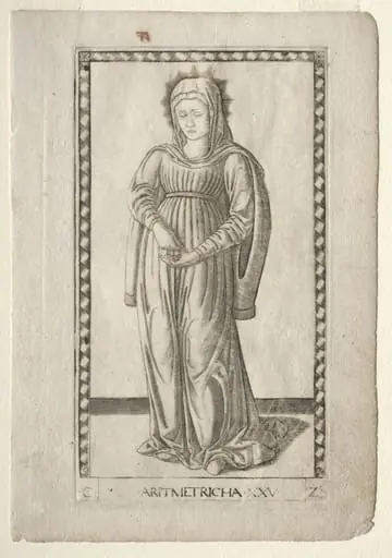 Arithmetic (from the Tarocchi, series C:  Liberal Arts, #25)