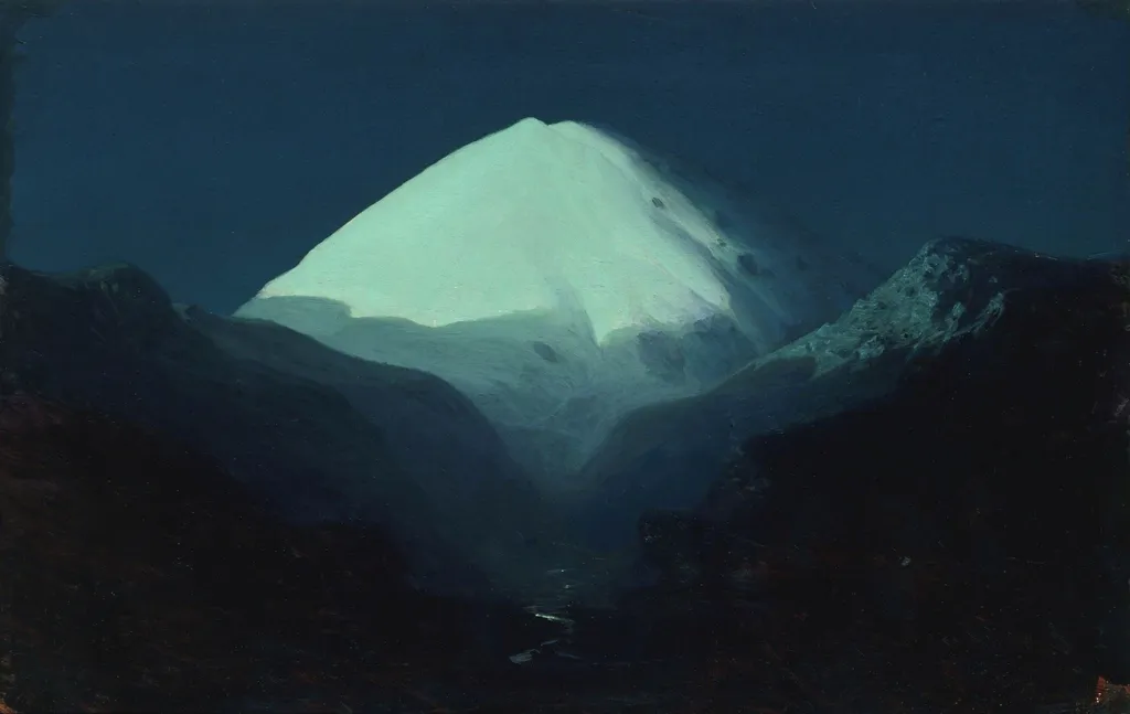 Der Elbrus, Mondnacht, by Arkhip Kuindzhi, unspecified, 1885