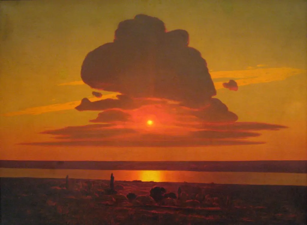 Red Sunset on the Dnieper