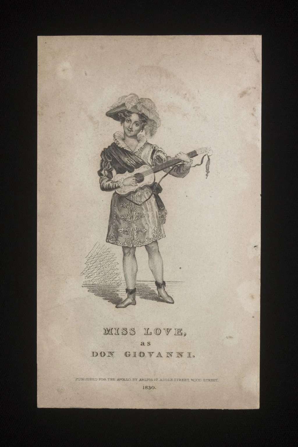 Miss Love in the character of Don Giovanni, by Arliss, 1830