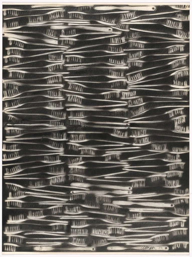 Untitled, by Arman, charcoal, 1972