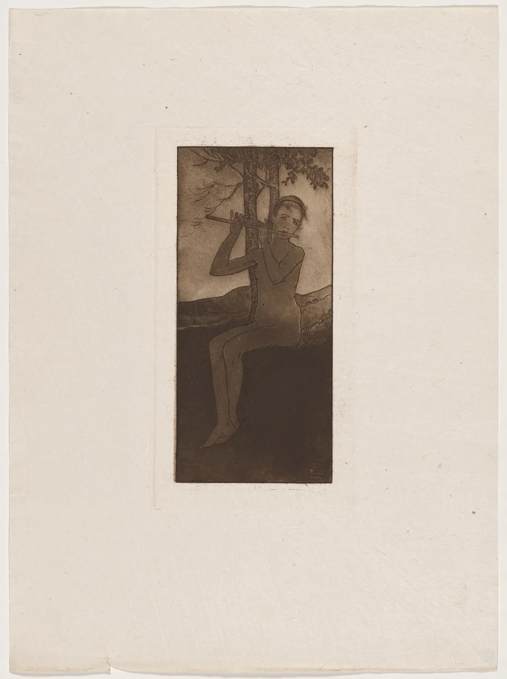 Le chant de la cigale, by Armand Rassenfosse, ink, 1895