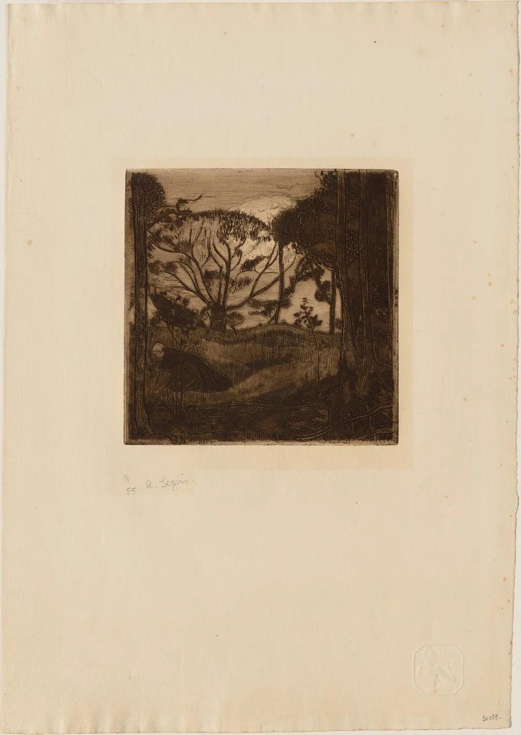 Evening (Le Soir), by Armand Séguin, ink, 1894