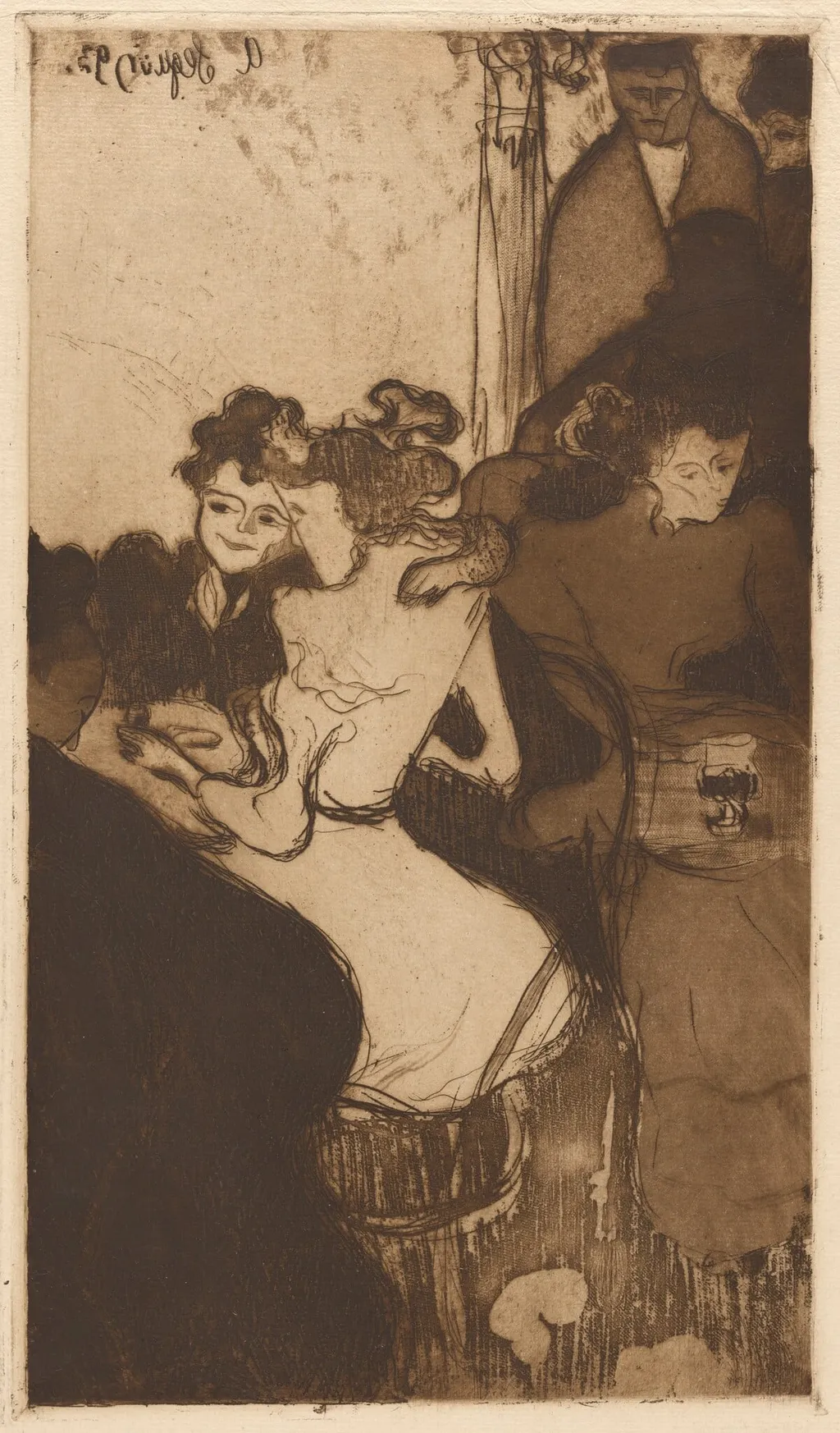 Le Bar, by Armand Séguin, ink, 1893