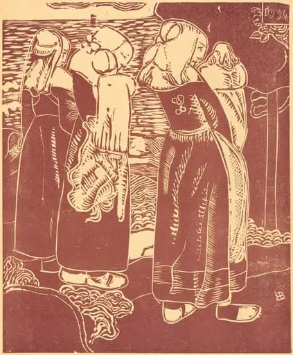 Three Breton Women with Infants, by Armand Séguin