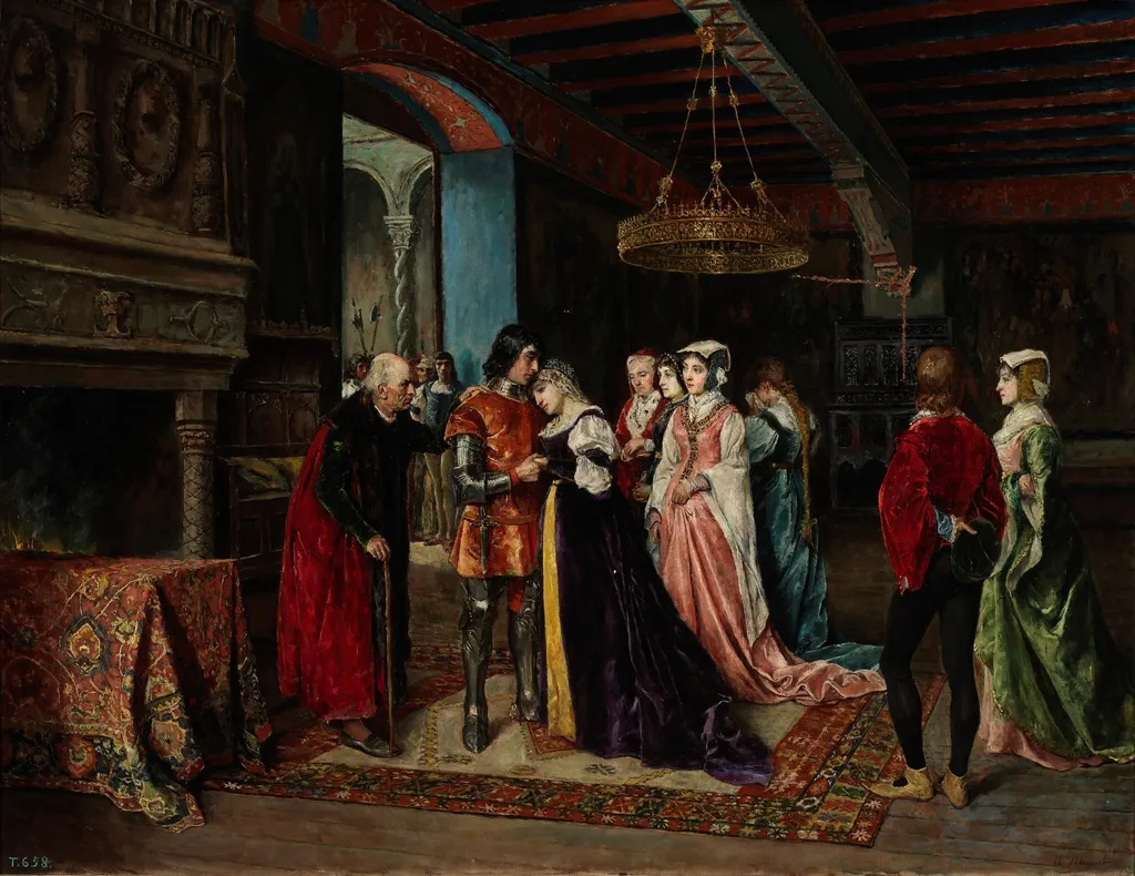 La despedida, by Armando Menocal, oil, 1893