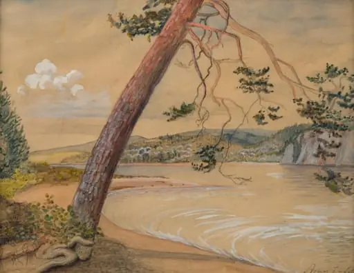 Mänty järven rannalla, by Armas Järnefelt