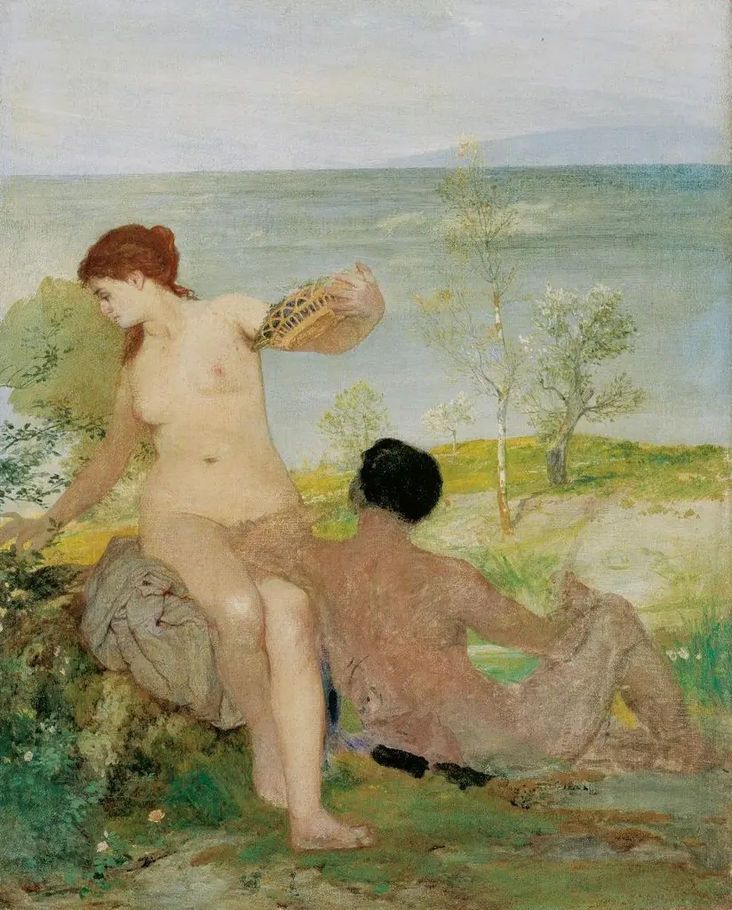 Liebespaar auf einem Hügel, by Arnold Böcklin